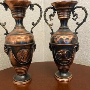 Grecian Copper Hammered Vase